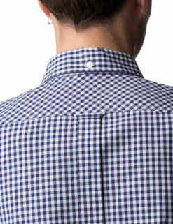 Long-Sleeve Gingham Shirt - Blue Depths -clothing Shop 0047926 026 C