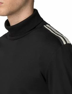 Turtleneck Jersey Stripe Top - Black 6 Turtleneck Jersey Stripe Top - Black -clothing Shop 0053914 290 E