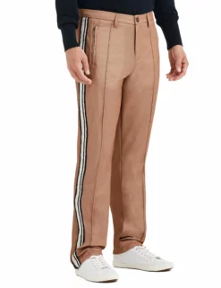 Side Stripe Track Pant - Beige