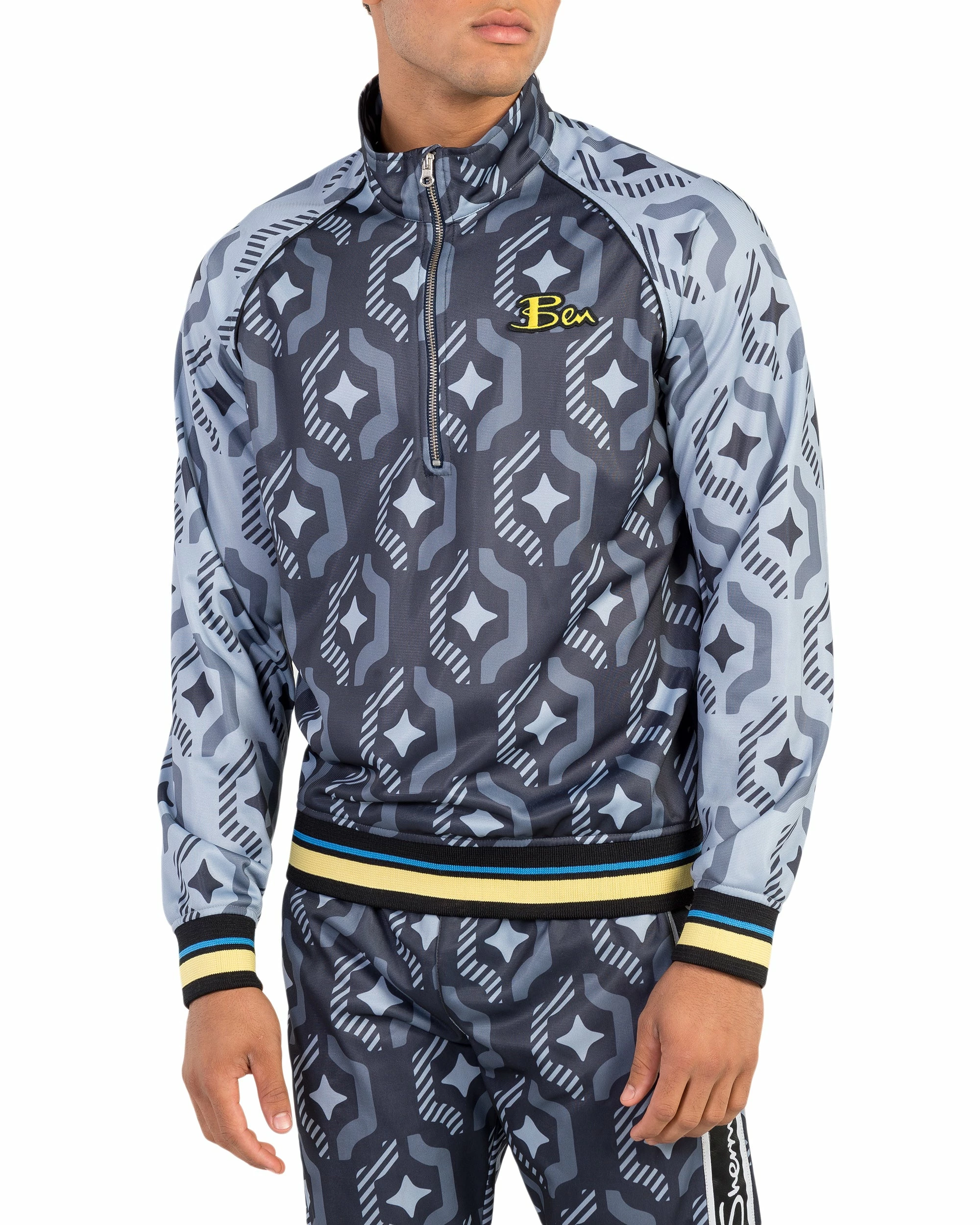 Ben Sherman X House Of Holland Geo Wallpaper Print Tracksuit Jacket 1 Ben Sherman X House Of Holland Geo Wallpaper Print Tracksuit Jacket