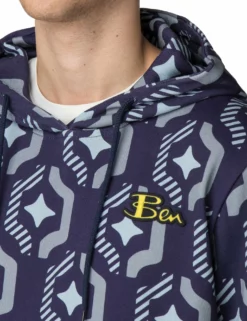 Ben Sherman X House Of Holland Geo Wallpaper Printed Hoodie Jacket -clothing Shop 0054601 150 D