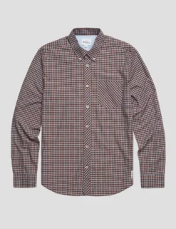 Signature Long-Sleeve Gingham Shirt - Claret -clothing Shop 0059141 048 D eu87rl scaled