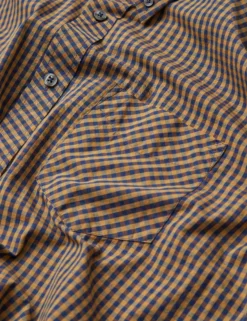 Signature Long-Sleeve Gingham Shirt - Ochre