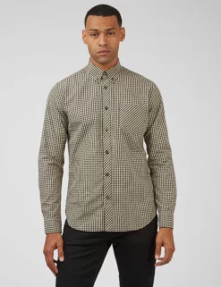 Signature Long-Sleeve Gingham Shirt - Black -clothing Shop 0059141 290 A qkig78 scaled