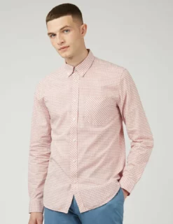Signature Gingham Long-Sleeve Shirt - Raspberry -clothing Shop 0059141 561 A NOTAB