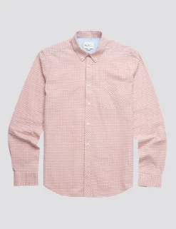 Signature Gingham Long-Sleeve Shirt - Raspberry -clothing Shop 0059141 561 D NOTAB