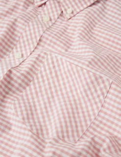 Signature Gingham Long-Sleeve Shirt - Raspberry