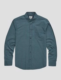 Signature Long-Sleeve Gingham Shirt - Dark Emerald -clothing Shop 0059141 701 D 3pne18 scaled