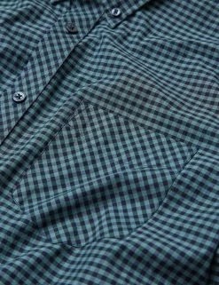 Signature Long-Sleeve Gingham Shirt - Dark Emerald