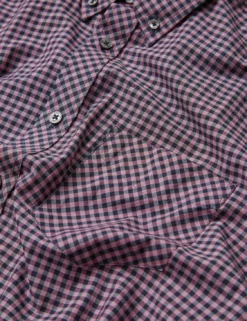 Signature Long-Sleeve Gingham Shirt - Violet