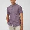Signature Short-Sleeve Gingham Shirt - Violet