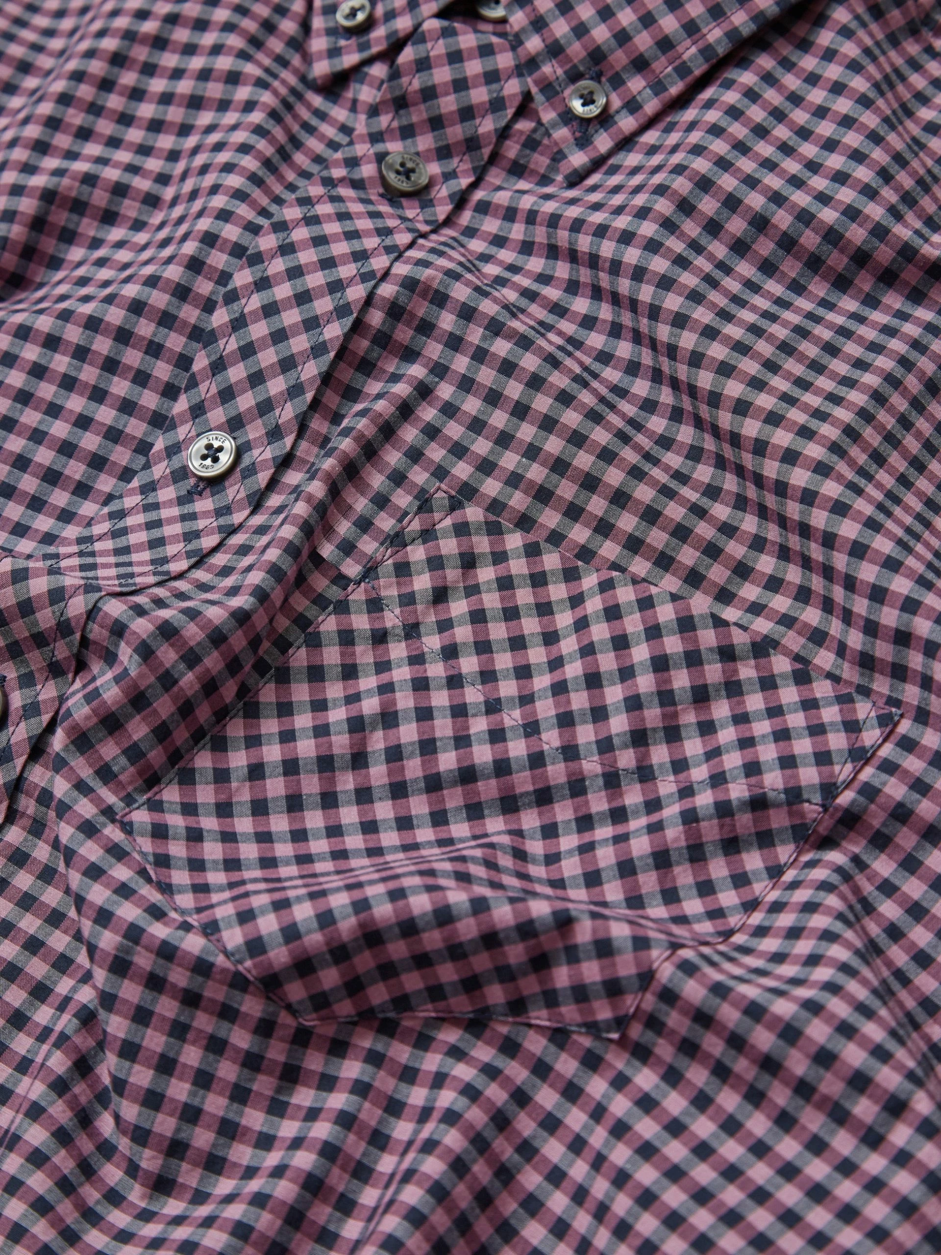Signature Short-Sleeve Gingham Shirt - Violet 3 Signature Short-Sleeve Gingham Shirt - Violet - Image 3