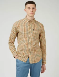 Signature House Check Long-Sleeve Shirt - Lemon -clothing Shop 0059143 440 A moaaws scaled