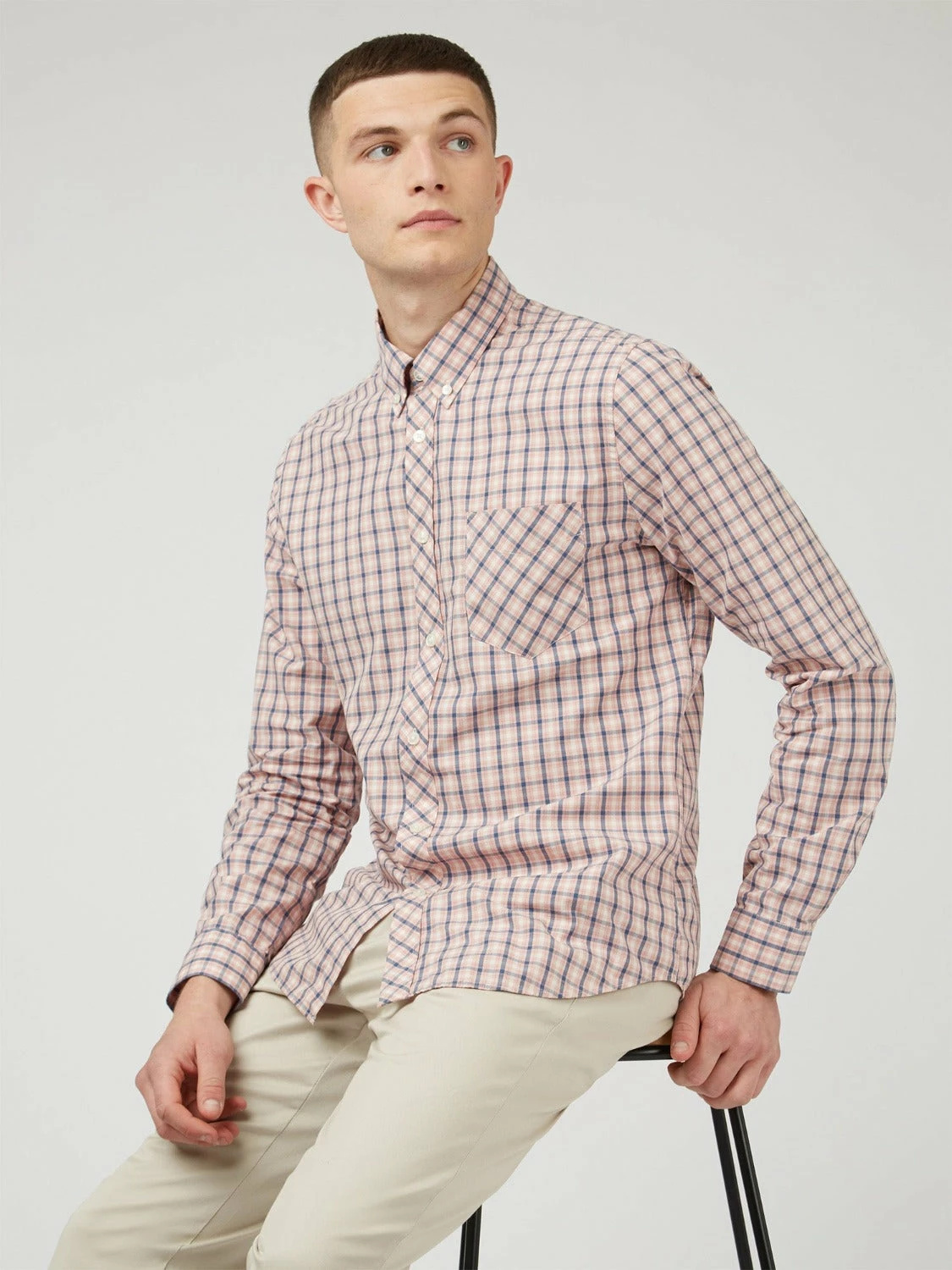 Signature House Check Long-Sleeve Shirt - Light Pink 5 Signature House Check Long-Sleeve Shirt - Light Pink - Image 5