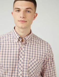 Signature House Check Long-Sleeve Shirt - Light Pink