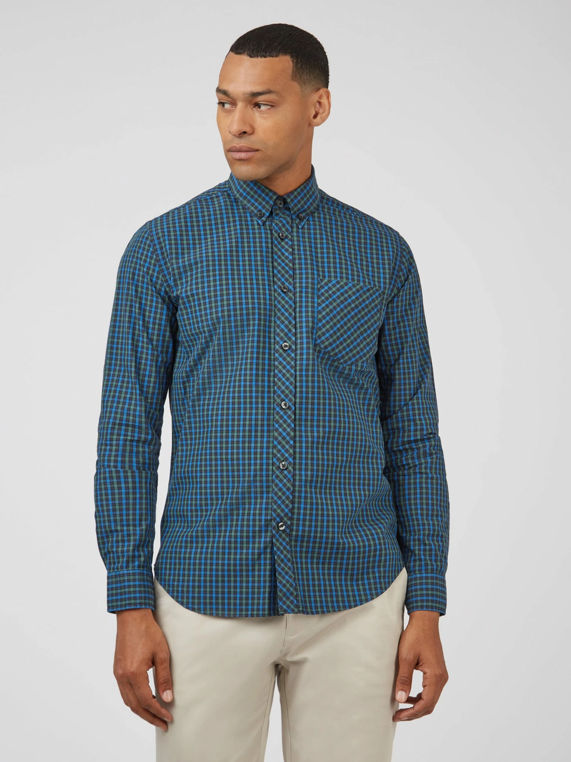 Signature Long-Sleeve House Check Shirt - Dark Emerald 3 Signature Long-Sleeve House Check Shirt - Dark Emerald - Image 3