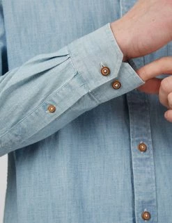 Long-Sleeve Chambray Shirt - Dusky Blue -clothing Shop 0059147 152 G scaled