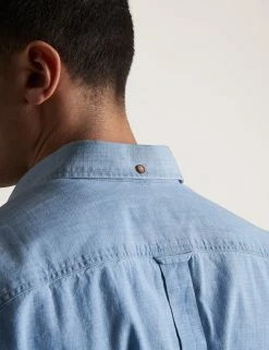Long-Sleeve Chambray Shirt - Dusky Blue -clothing Shop 0059147 260 c1jqom scaled