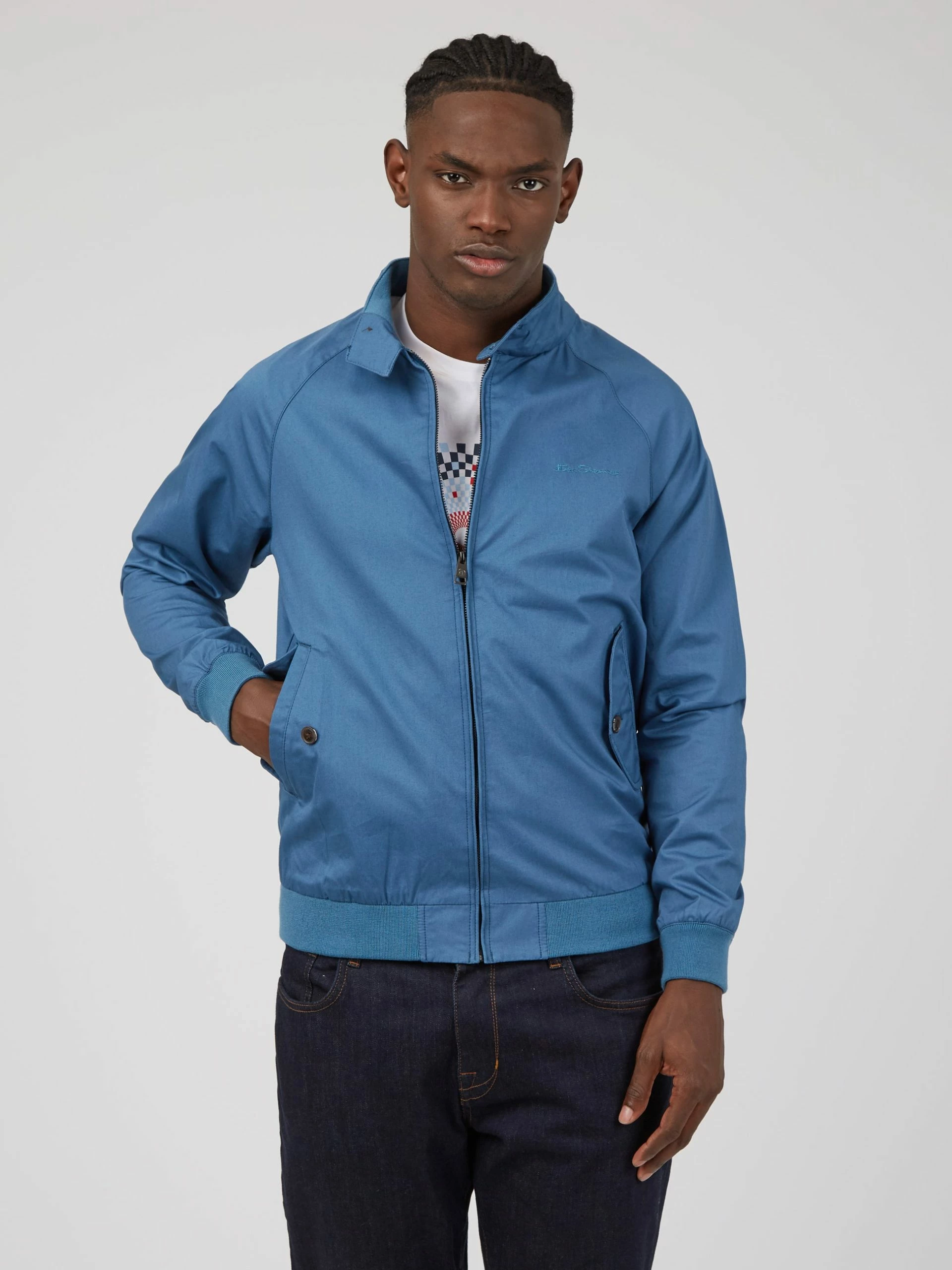 Signature Harrington Jacket - Wedgewood Blue 3 Signature Harrington Jacket - Wedgewood Blue - Image 3