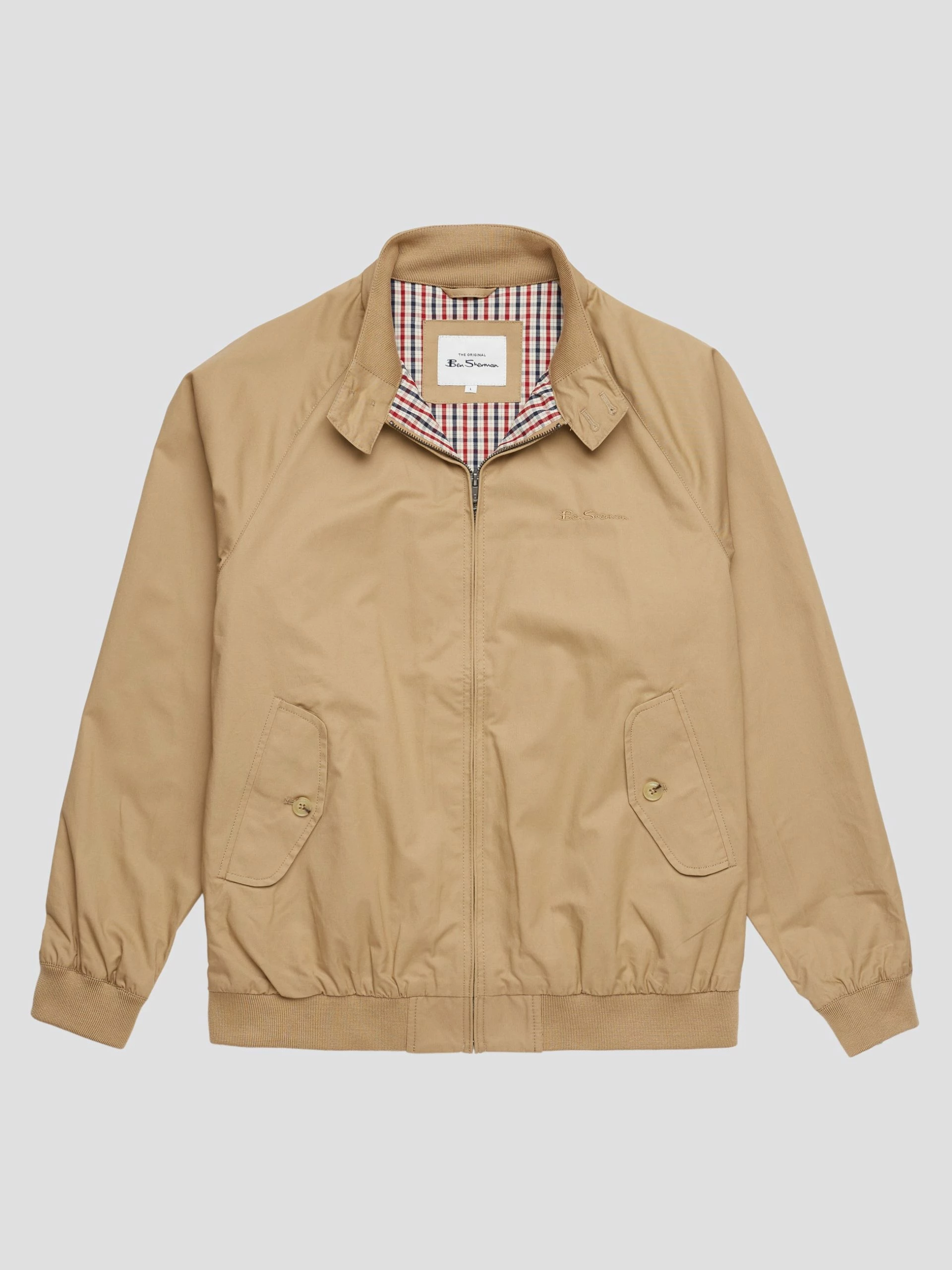 Signature Harrington Jacket - Sand 3 Signature Harrington Jacket - Sand - Image 3