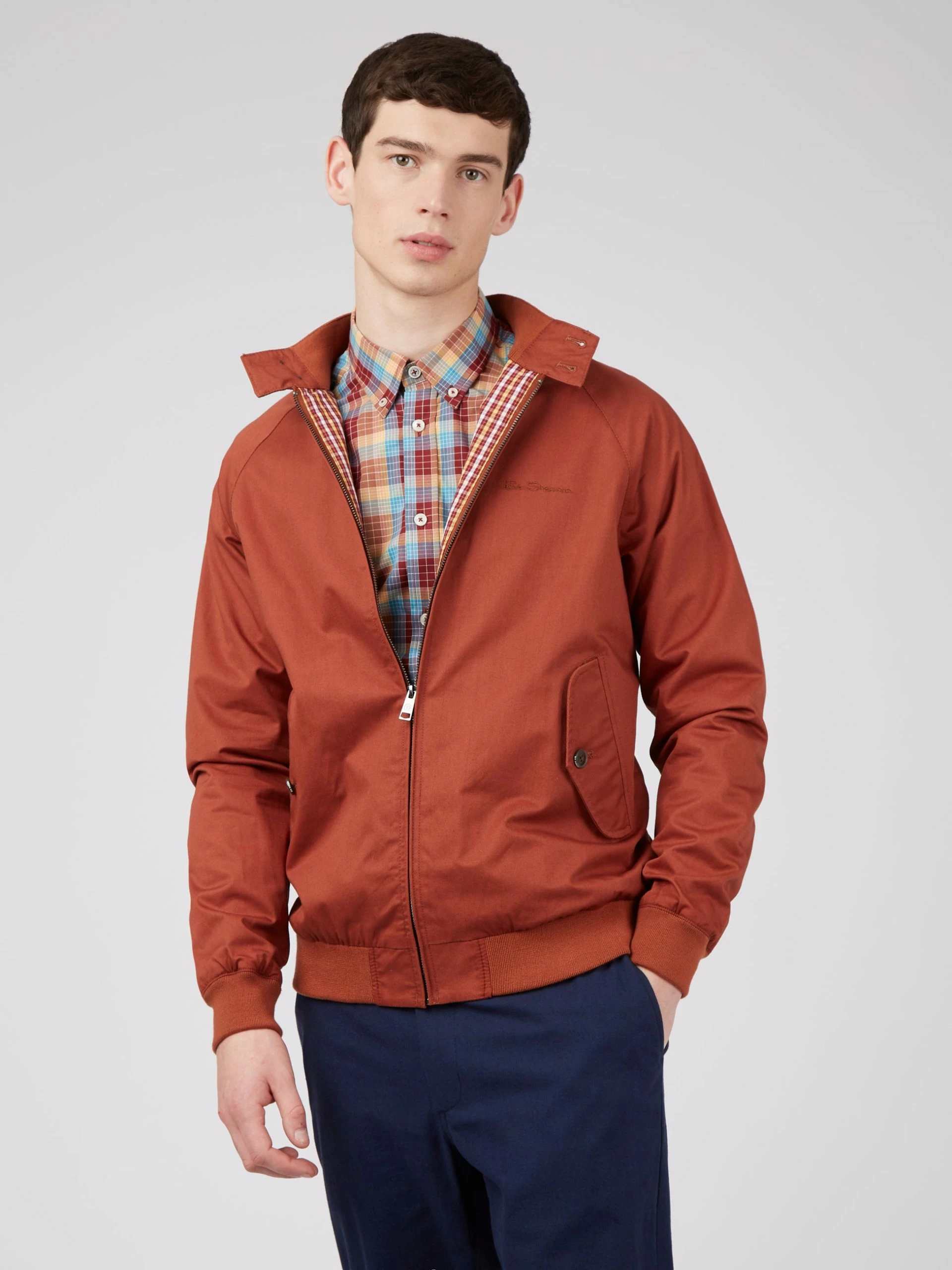 Signature Harrington Jacket - Brick Red 1 Signature Harrington Jacket - Brick Red