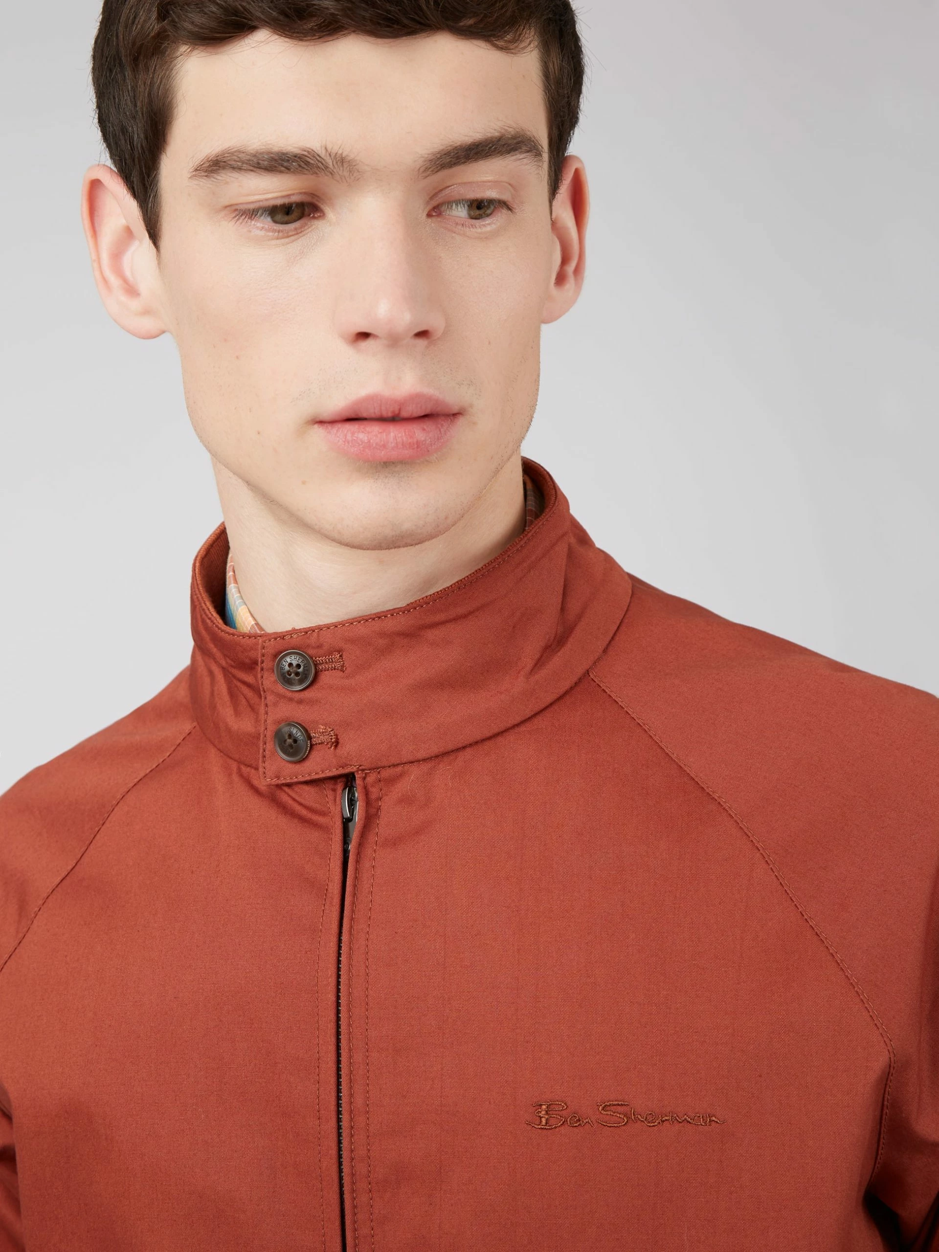 Signature Harrington Jacket - Brick Red 7 Signature Harrington Jacket - Brick Red - Image 7