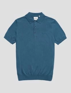 Short-Sleeve Signature Knit Polo - Wedgewood Blue -clothing Shop 0063352 110 D scaled