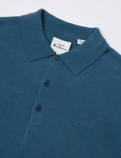 Short-Sleeve Signature Knit Polo - Wedgewood Blue
