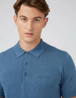 Signature Knit Polo - Blue Shadow -clothing Shop 0063352 119 E uzgzkn