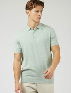 Signature Knit Polo - Dusky Blue