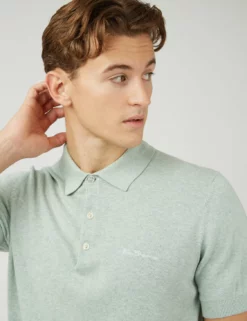 Signature Knit Polo - Dusky Blue -clothing Shop 0063352 152 E smfy80