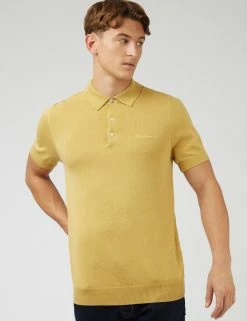 Signature Knit Polo - Pale Yellow