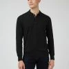 Signature Long-Sleeve Knit Polo - Black