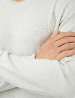 Signature Knit Crewneck - Ivory -clothing Shop 0063370 015 F mrsket