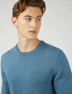 Signature Knit Crewneck - Blue Shadow 8 Signature Knit Crewneck - Blue Shadow -clothing Shop 0063370 119 E bgygd4