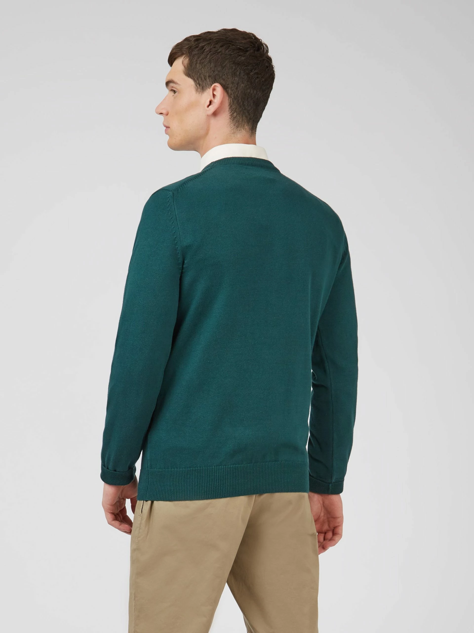 Signature Knit Crewneck Sweater - Ocean Green 6 Signature Knit Crewneck Sweater - Ocean Green - Image 6