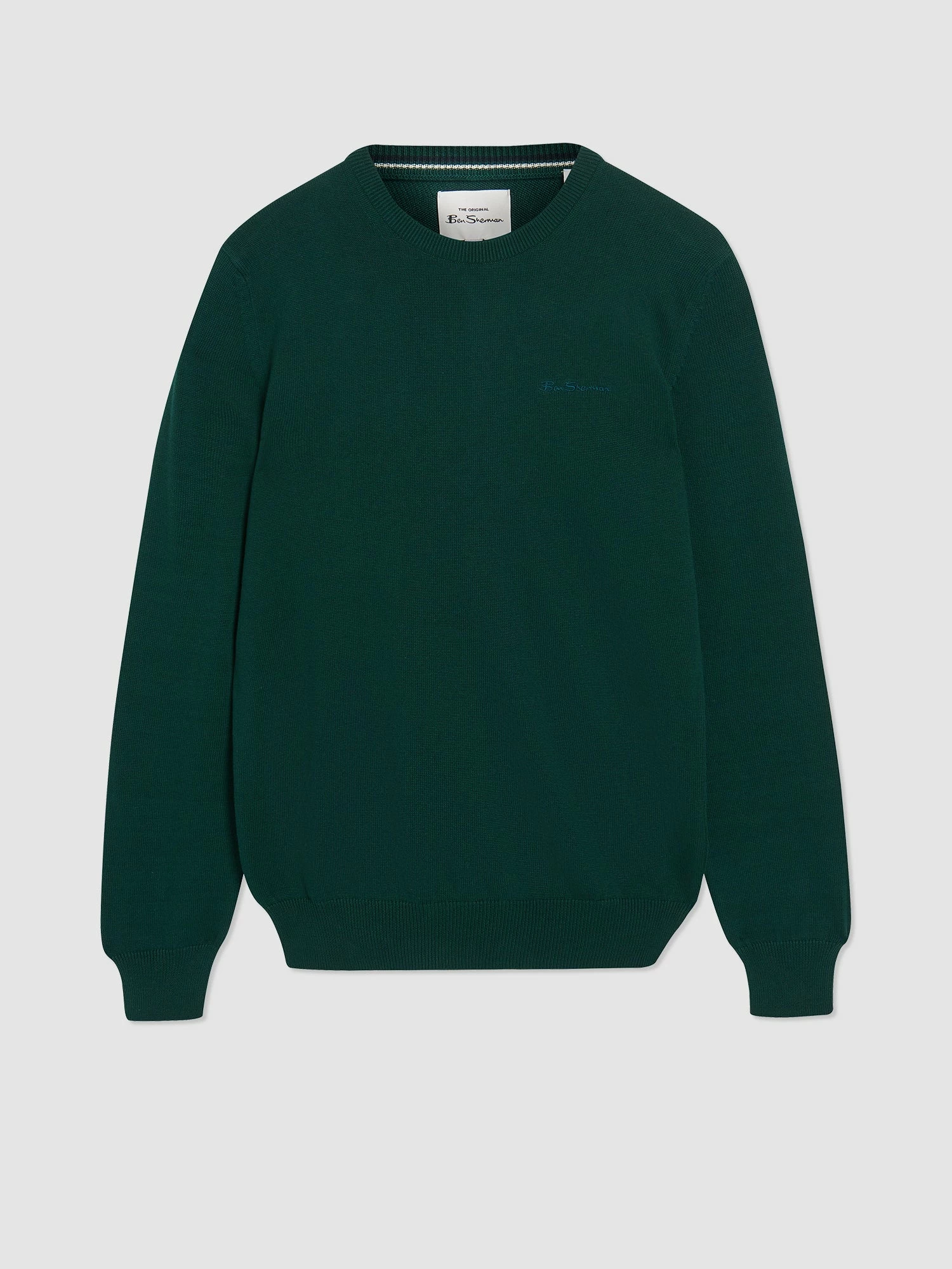 Signature Knit Crewneck Sweater - Ocean Green 4 Signature Knit Crewneck Sweater - Ocean Green - Image 4