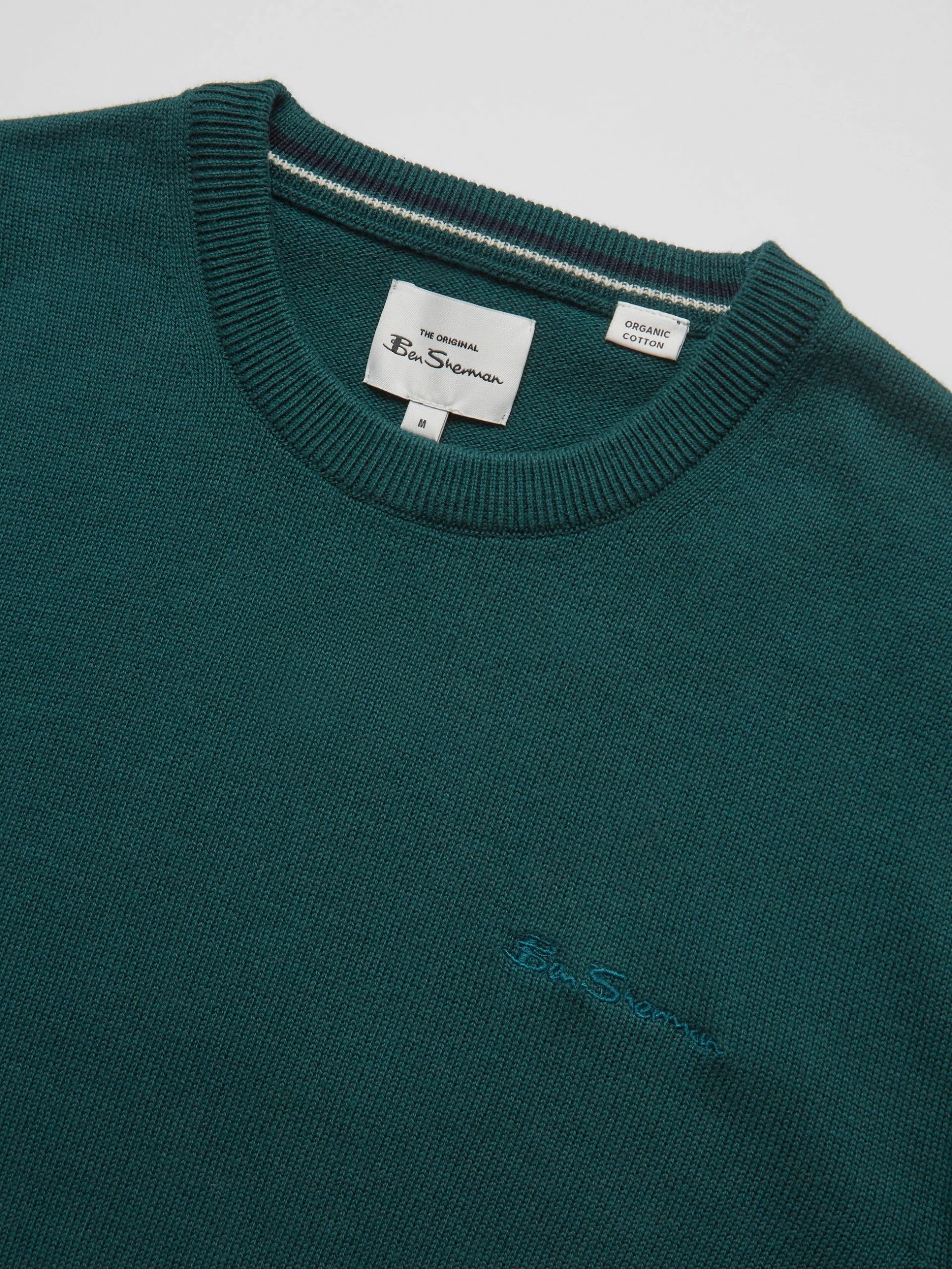 Signature Knit Crewneck Sweater - Ocean Green 2 Signature Knit Crewneck Sweater - Ocean Green - Image 2