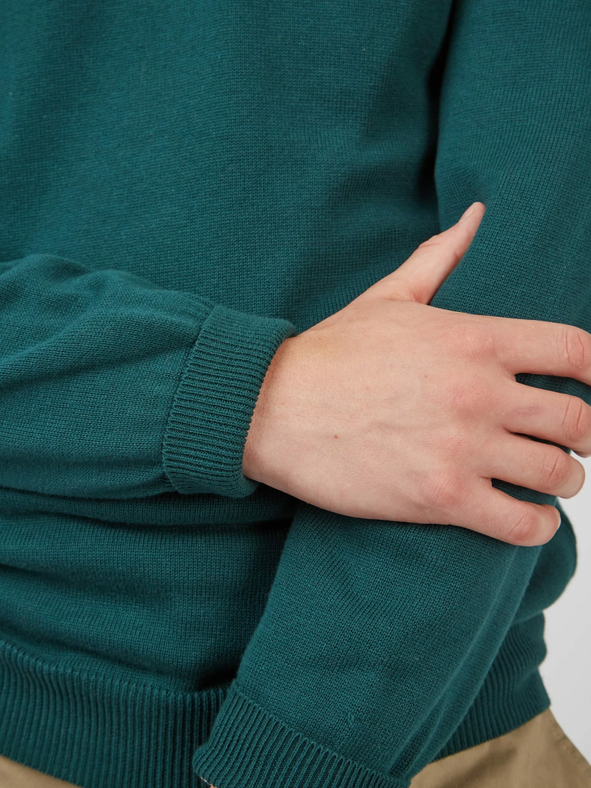 Signature Knit Crewneck Sweater - Ocean Green 7 Signature Knit Crewneck Sweater - Ocean Green - Image 7