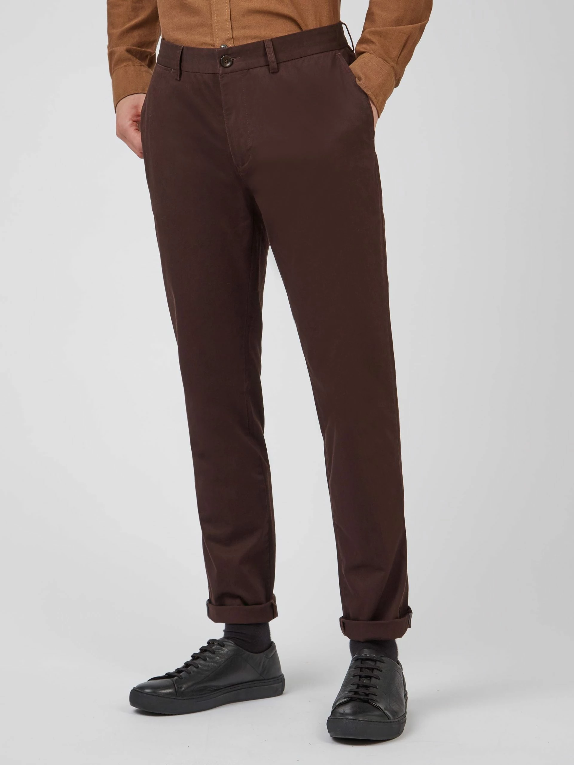 Signature Slim Stretch Chino Pant - Peat 1 Signature Slim Stretch Chino Pant - Peat