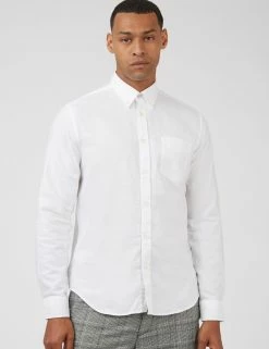 Signature Organic Long-Sleeve Oxford Shirt - White -clothing Shop 0065094 010 A kg1t4u