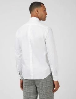 Signature Organic Long-Sleeve Oxford Shirt - White -clothing Shop 0065094 010 C