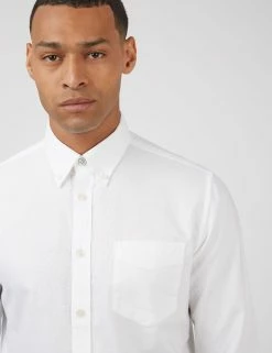 Signature Organic Long-Sleeve Oxford Shirt - White