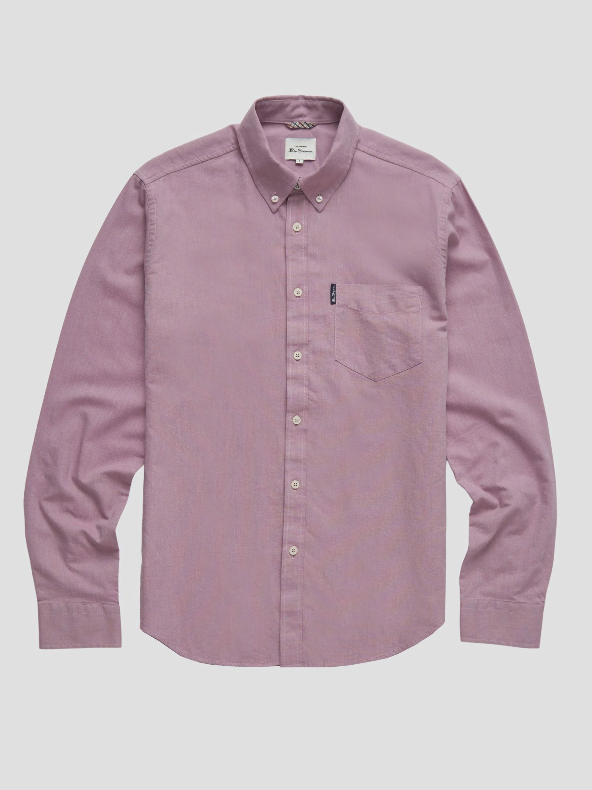 Signature Organic Long-Sleeve Oxford Shirt - Grape 5 Signature Organic Long-Sleeve Oxford Shirt - Grape - Image 5