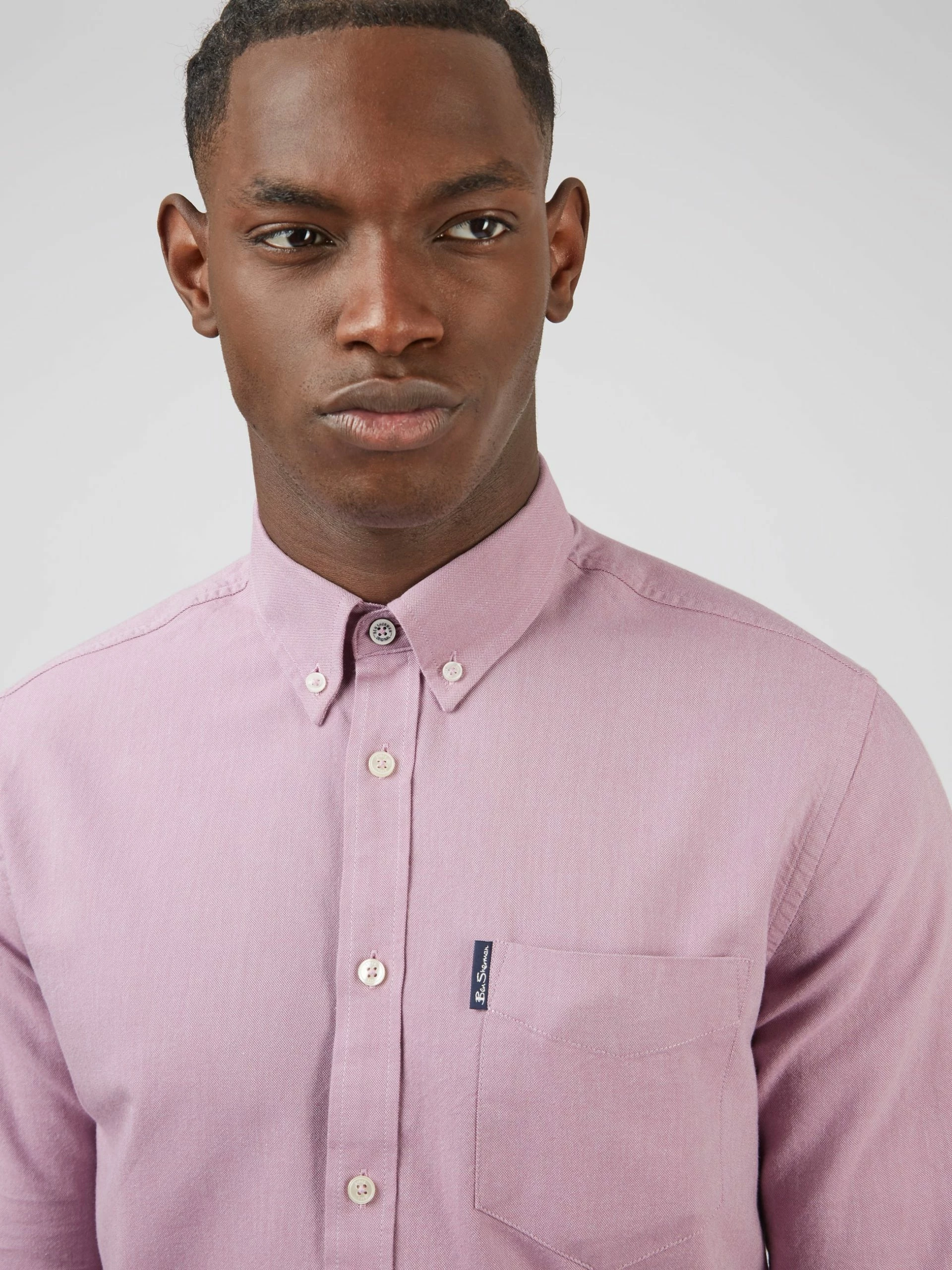 Signature Organic Long-Sleeve Oxford Shirt - Grape 3 Signature Organic Long-Sleeve Oxford Shirt - Grape - Image 3