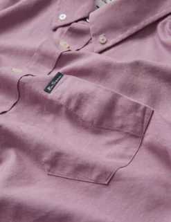 Signature Organic Long-Sleeve Oxford Shirt - Grape