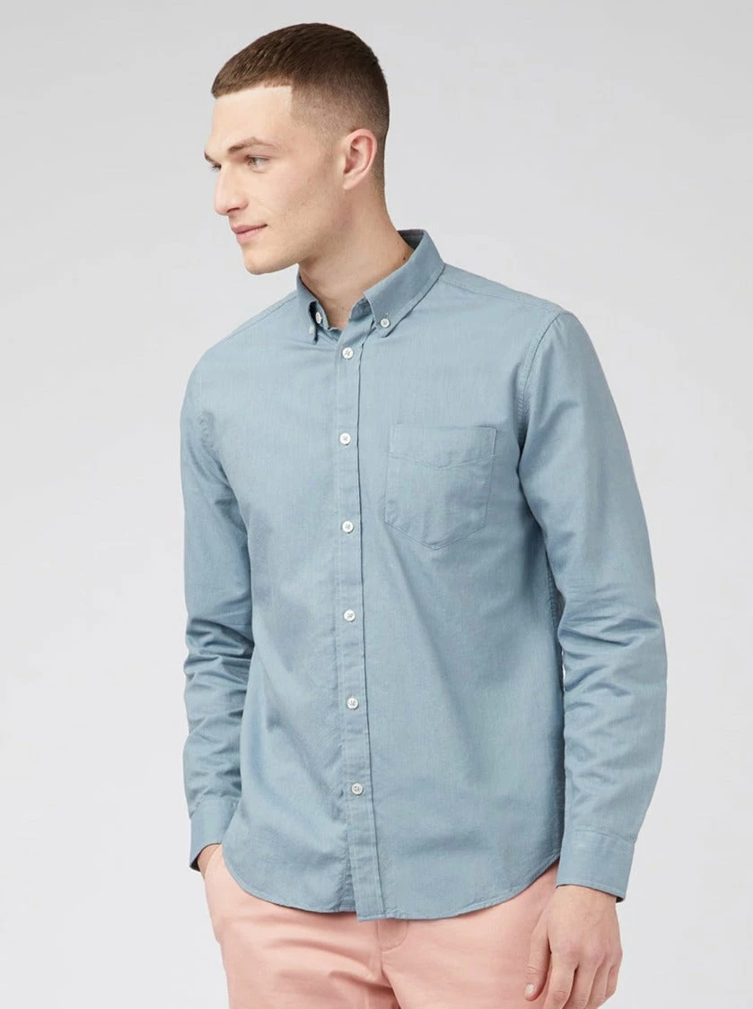 Signature Organic Oxford Shirt - Blue Shadow 1 Signature Organic Oxford Shirt - Blue Shadow