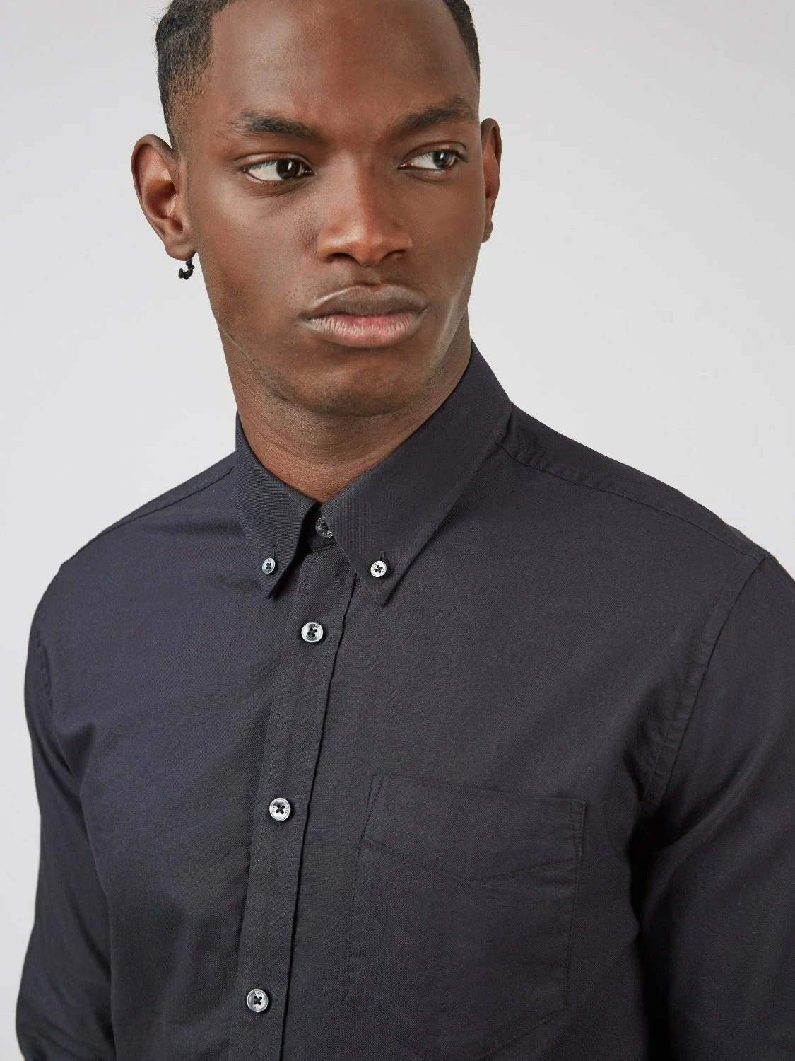 Signature Organic Oxford Shirt - Black 1 Signature Organic Oxford Shirt - Black