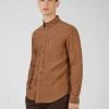 Signature Organic Long-Sleeve Oxford Shirt - Light Brown