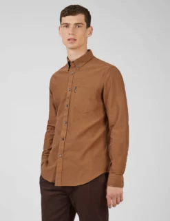 Signature Organic Long-Sleeve Oxford Shirt - Light Brown